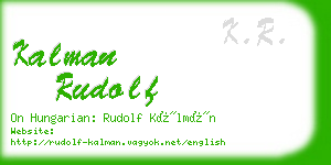 kalman rudolf business card